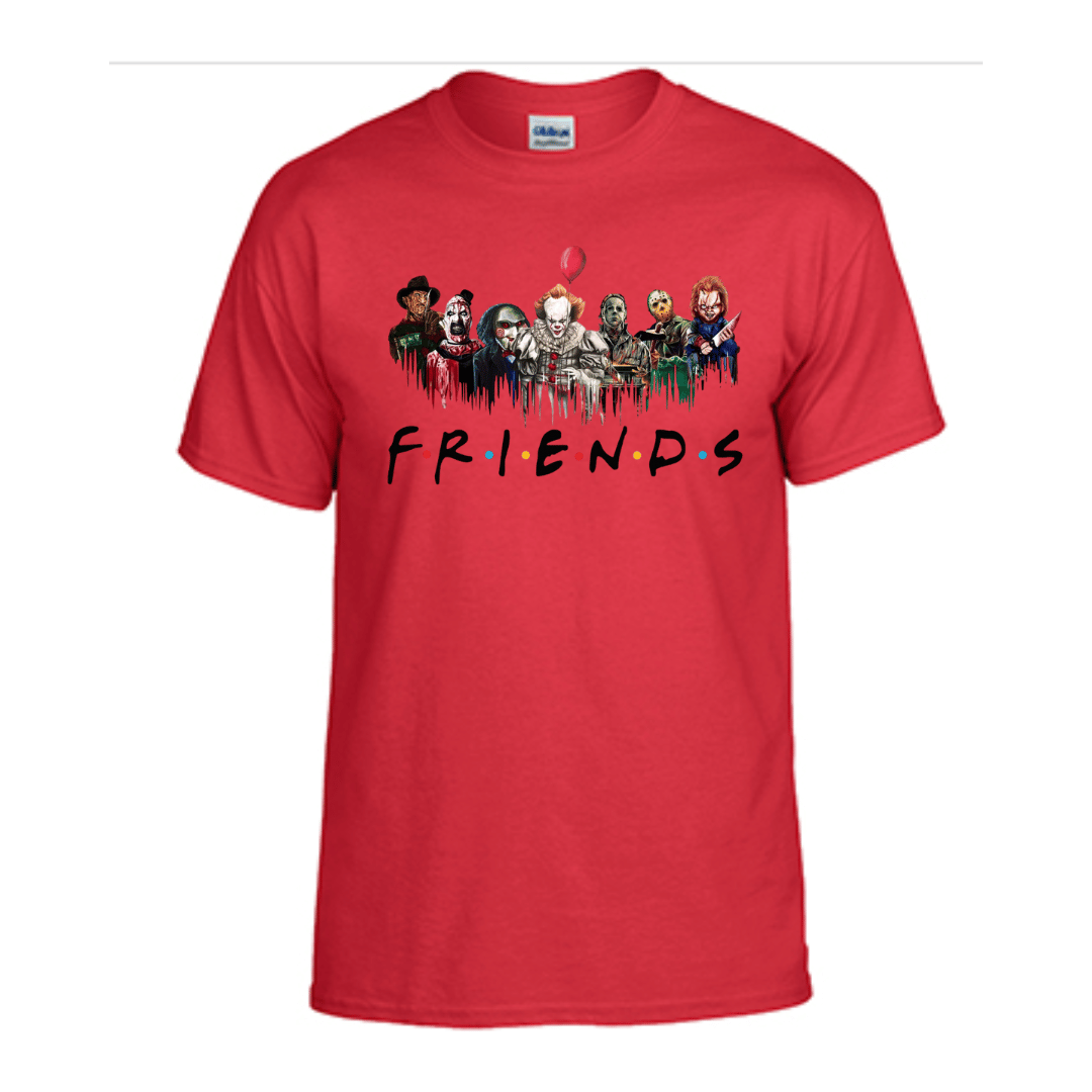 Unisex Short and Long Sleeve T-Shirt (Horror Icons FRIENDS)
