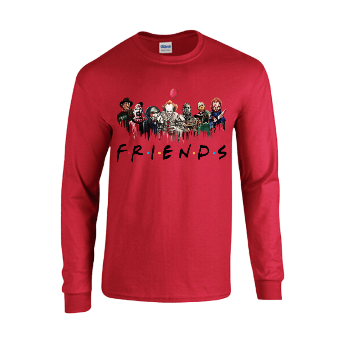 Unisex Short and Long Sleeve T-Shirt (Horror Icons FRIENDS)