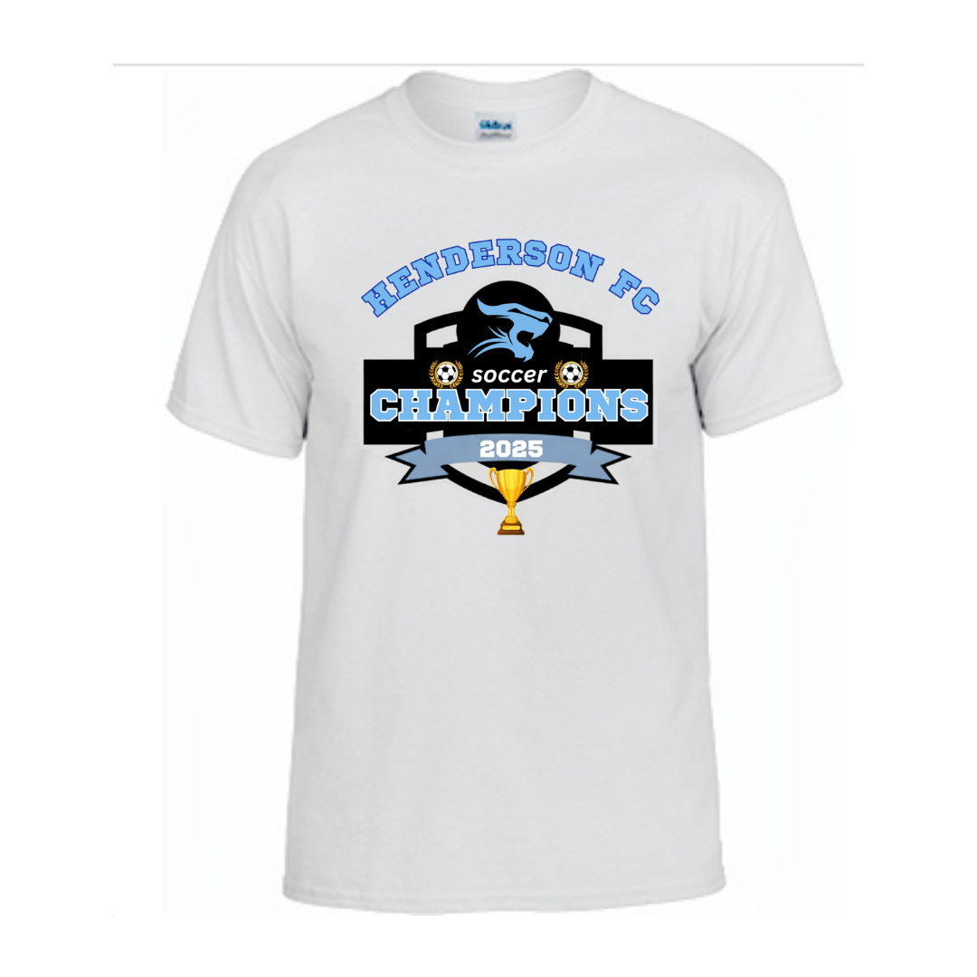 Unisex Short Sleeve T-Shirts (Henderson FC 2025 Championship Shirt)