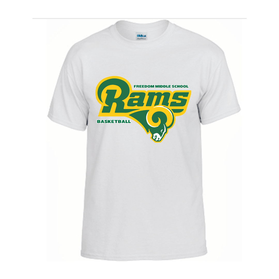 Unisex Short and Long Sleeve T-Shirt (Rams Basketball Team Spirit Wear)