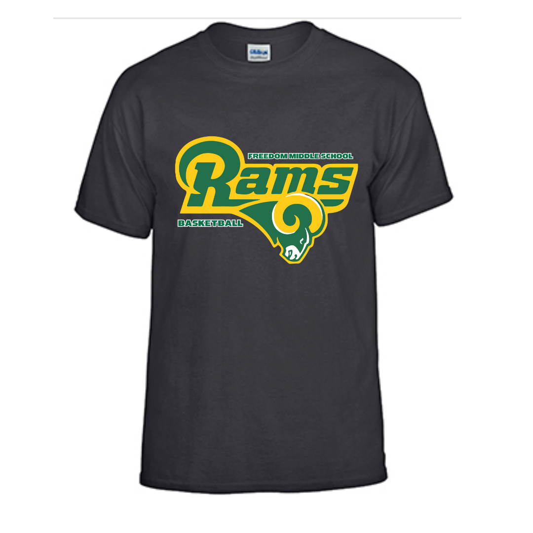 Unisex Short and Long Sleeve T-Shirt (Rams Basketball Team Spirit Wear)