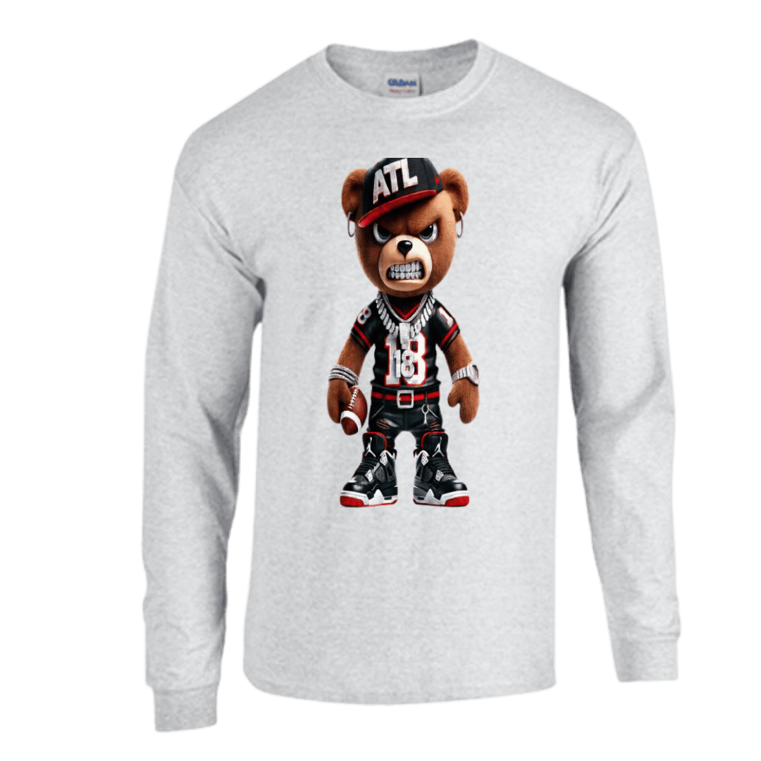 Unisex Short Sleeve and Long Sleeve T-Shirt (Atlanta Falcon Bear)