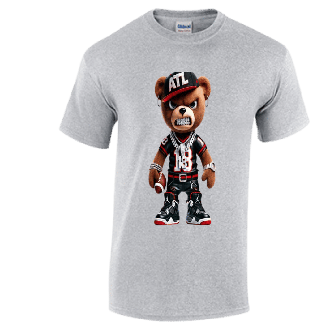 Unisex Short Sleeve and Long Sleeve T-Shirt (Atlanta Falcon Bear)