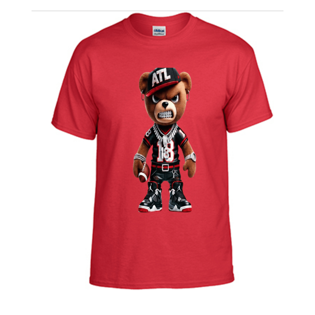 Unisex Short Sleeve and Long Sleeve T-Shirt (Atlanta Falcon Bear)