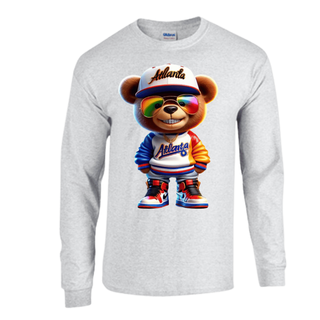 Unisex Short and Long Sleeve T-Shirt (Atlanta Bear)