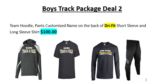 FMS Rams/Lady Rams Track and Field Packages