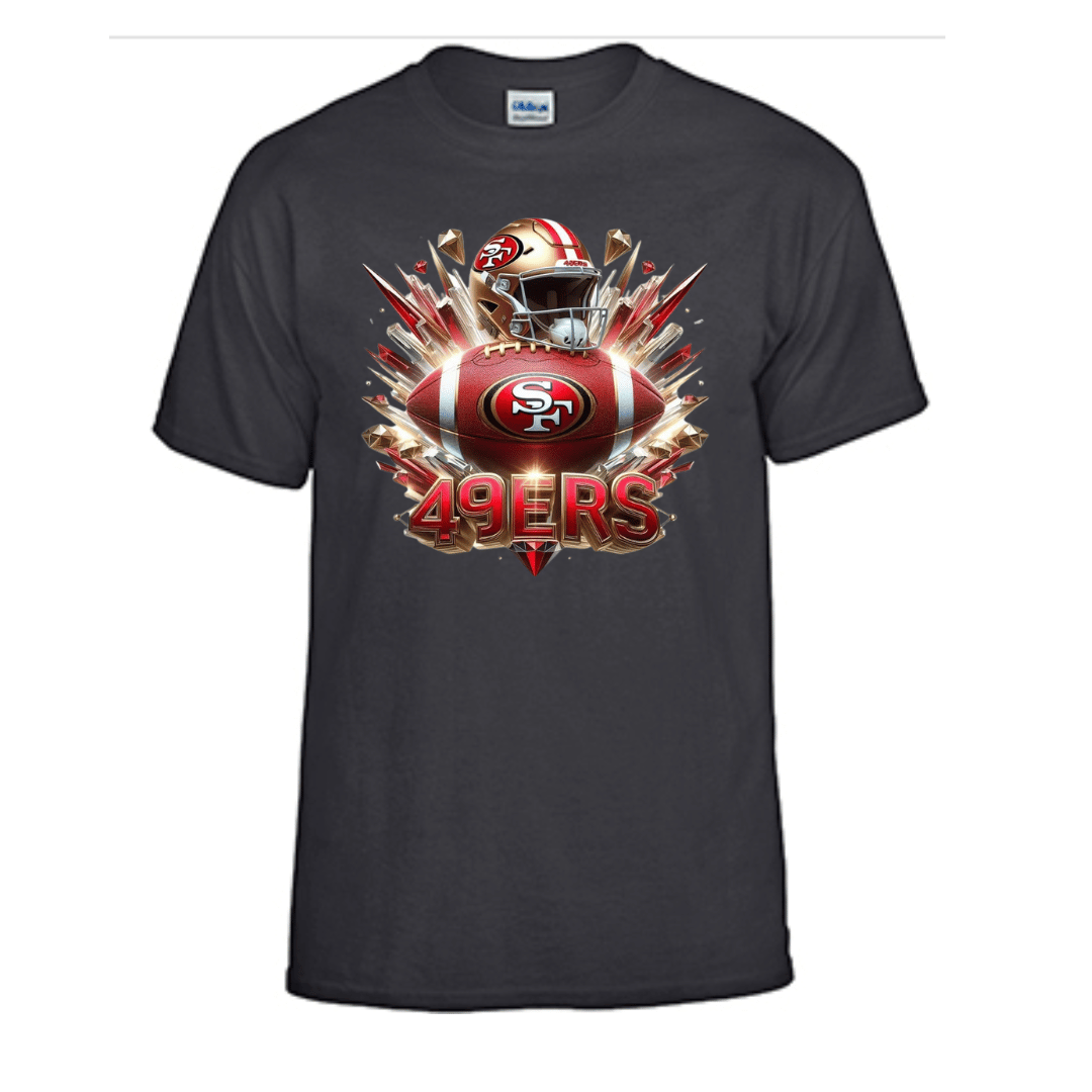 Unisex Short and Long Sleeve T-Shirt (SF 49ers Football)