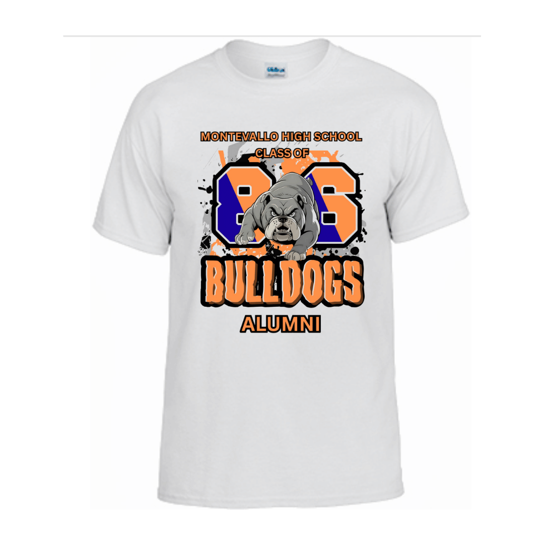 Unisex Short Sleeve T-Shirt (Montevallo High School Class of 86 Bulldog Alumni Tee)