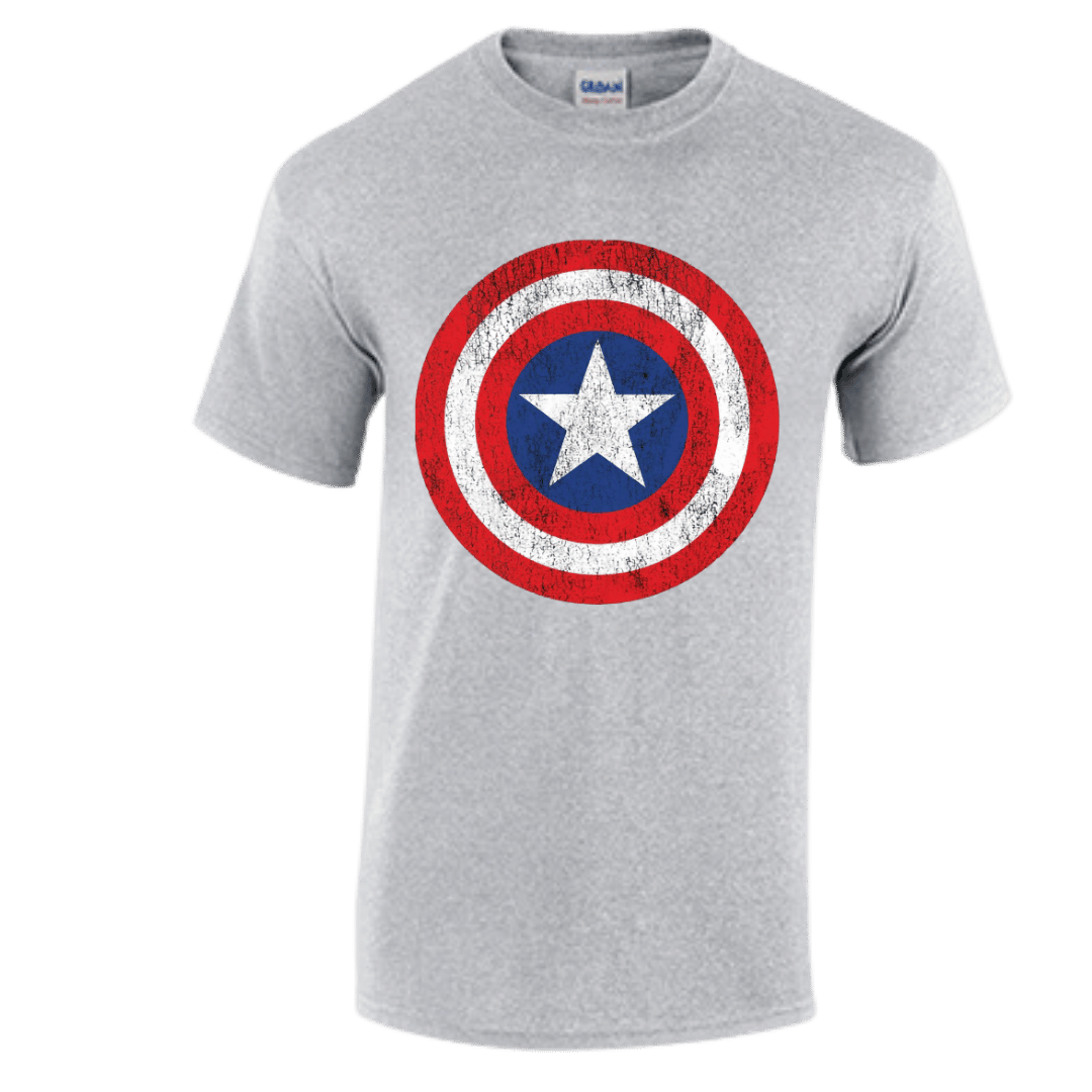 Unisex Short Sleeve T-Shirt (Captain America Shield Tee, Independence Day Merch)