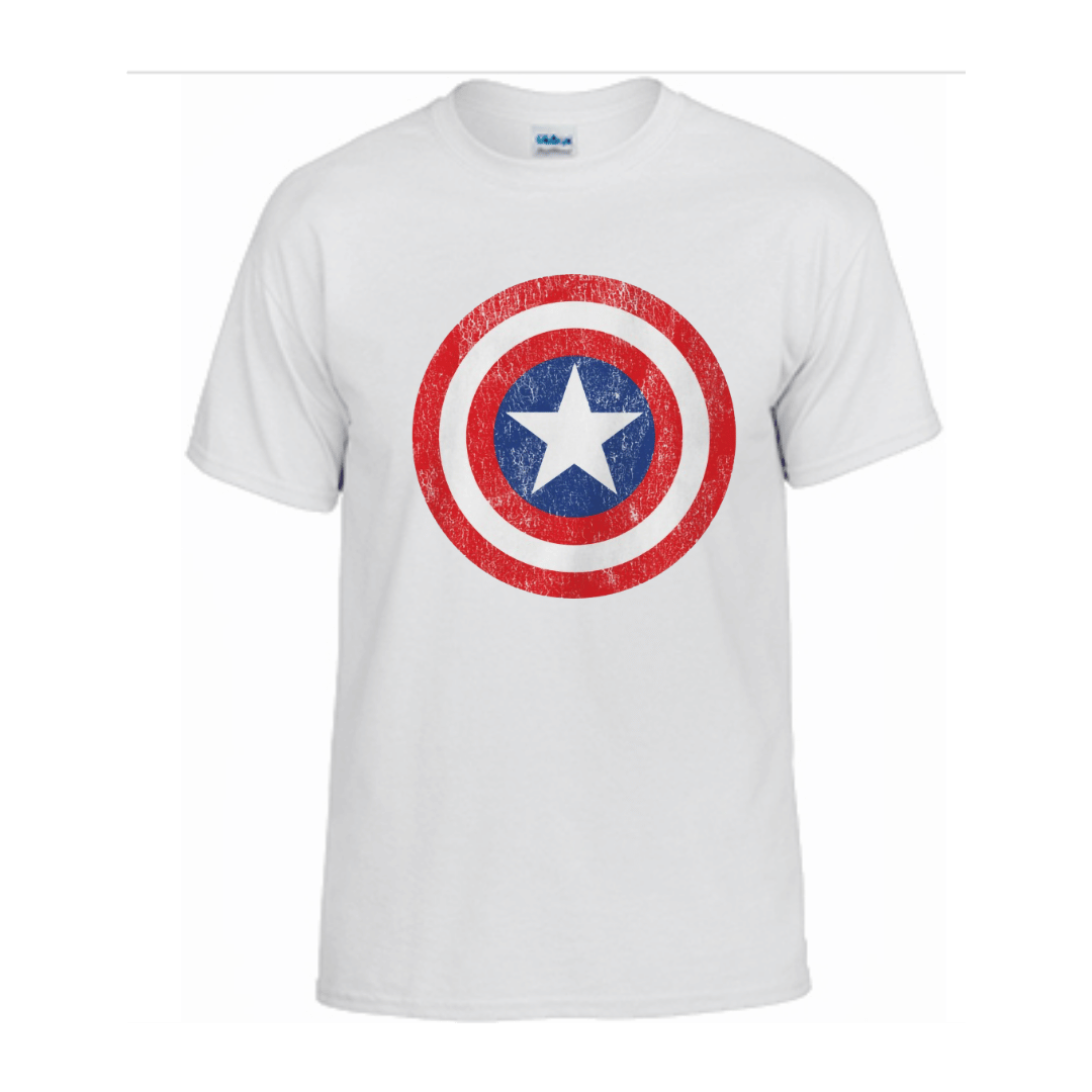 Unisex Short Sleeve T-Shirt (Captain America Shield Tee, Independence Day Merch)