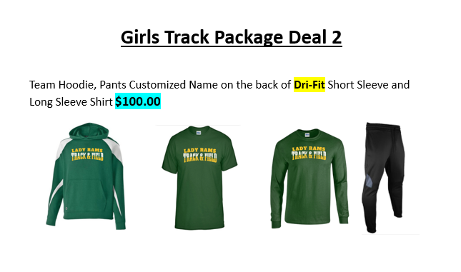 FMS Rams/Lady Rams Track and Field Packages