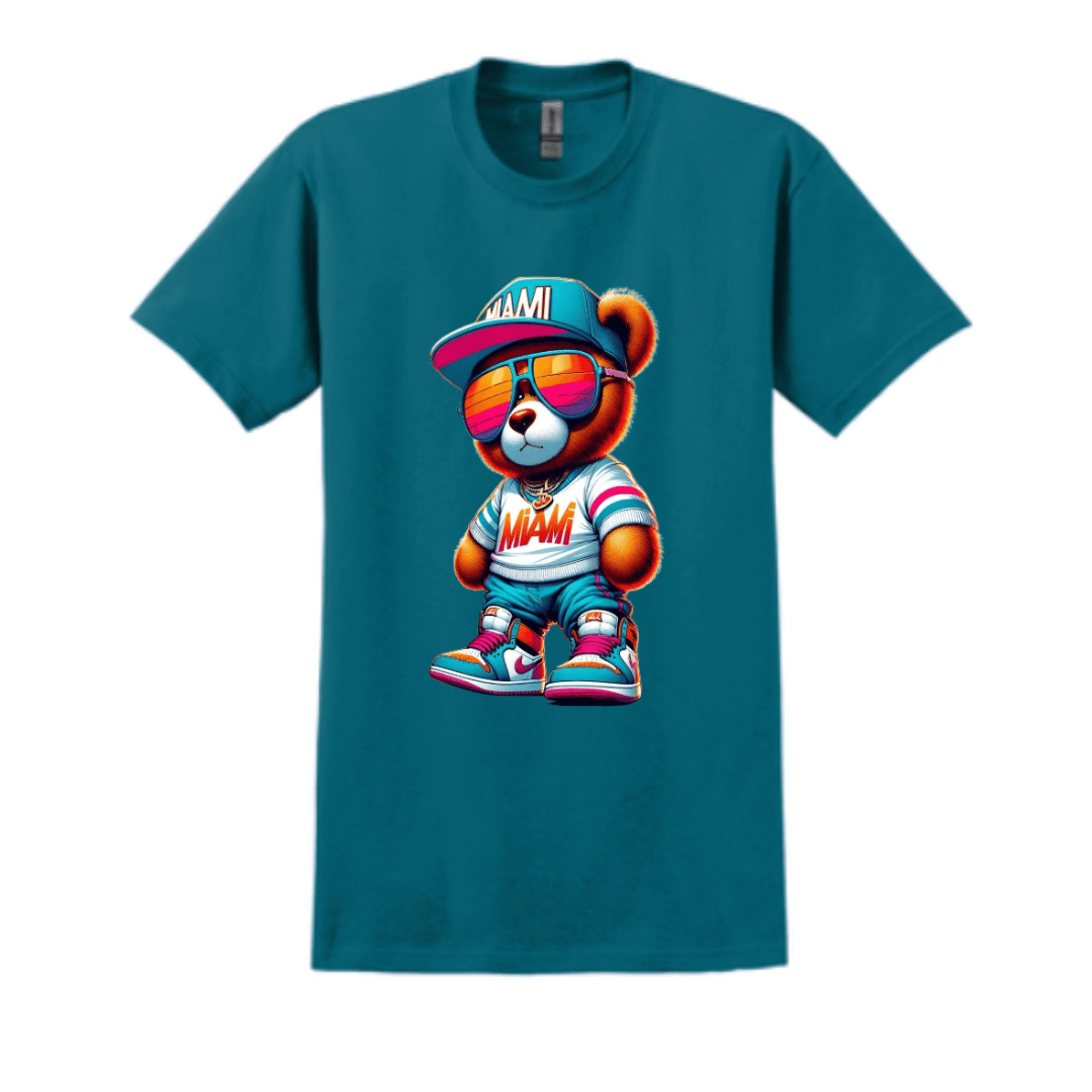 Unisex Short and Long Sleeve T-Shirt (Miami Bear)