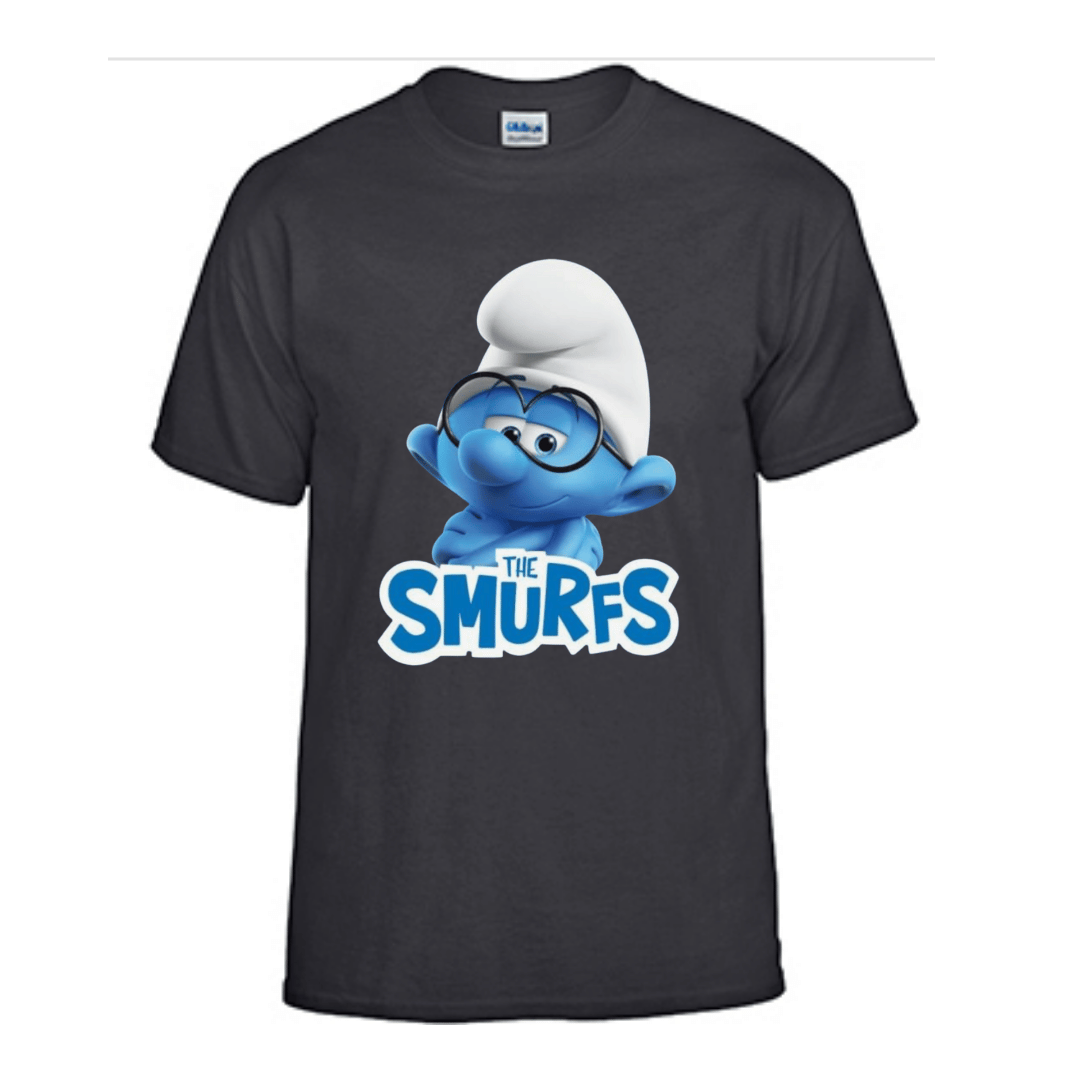 Unisex Short Sleeve T-Shirt (Smurfs "Brainy Smurf" Movie Tees)