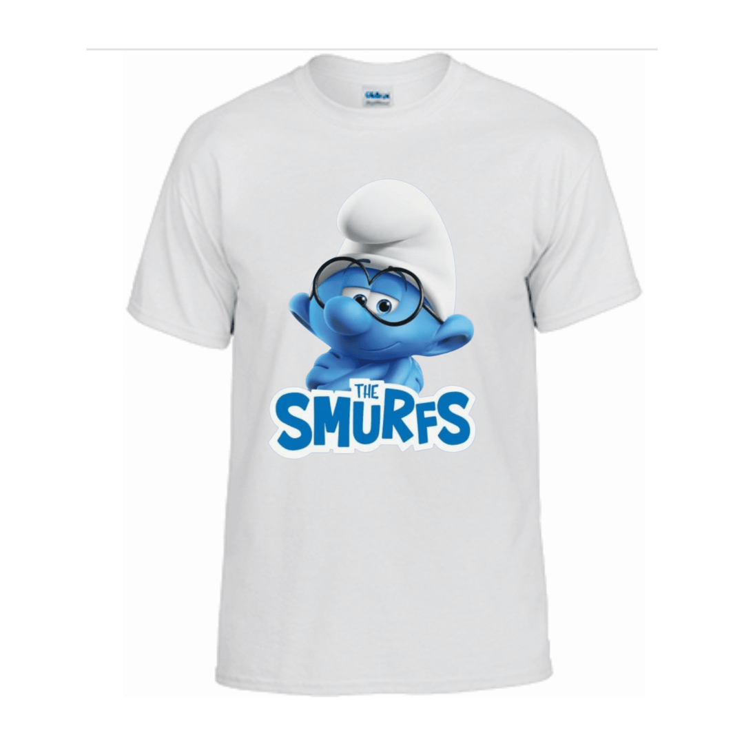 Unisex Short Sleeve T-Shirt (Smurfs "Brainy Smurf" Movie Tees)