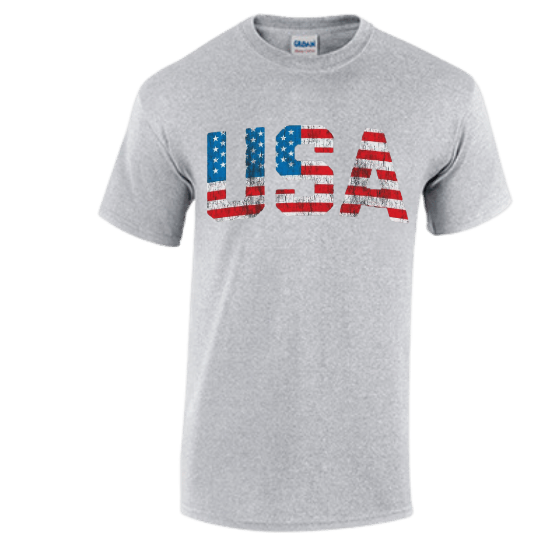 Unisex Short Sleeve T-Shirt (Vintage USA Tees, Independence Day Merch)