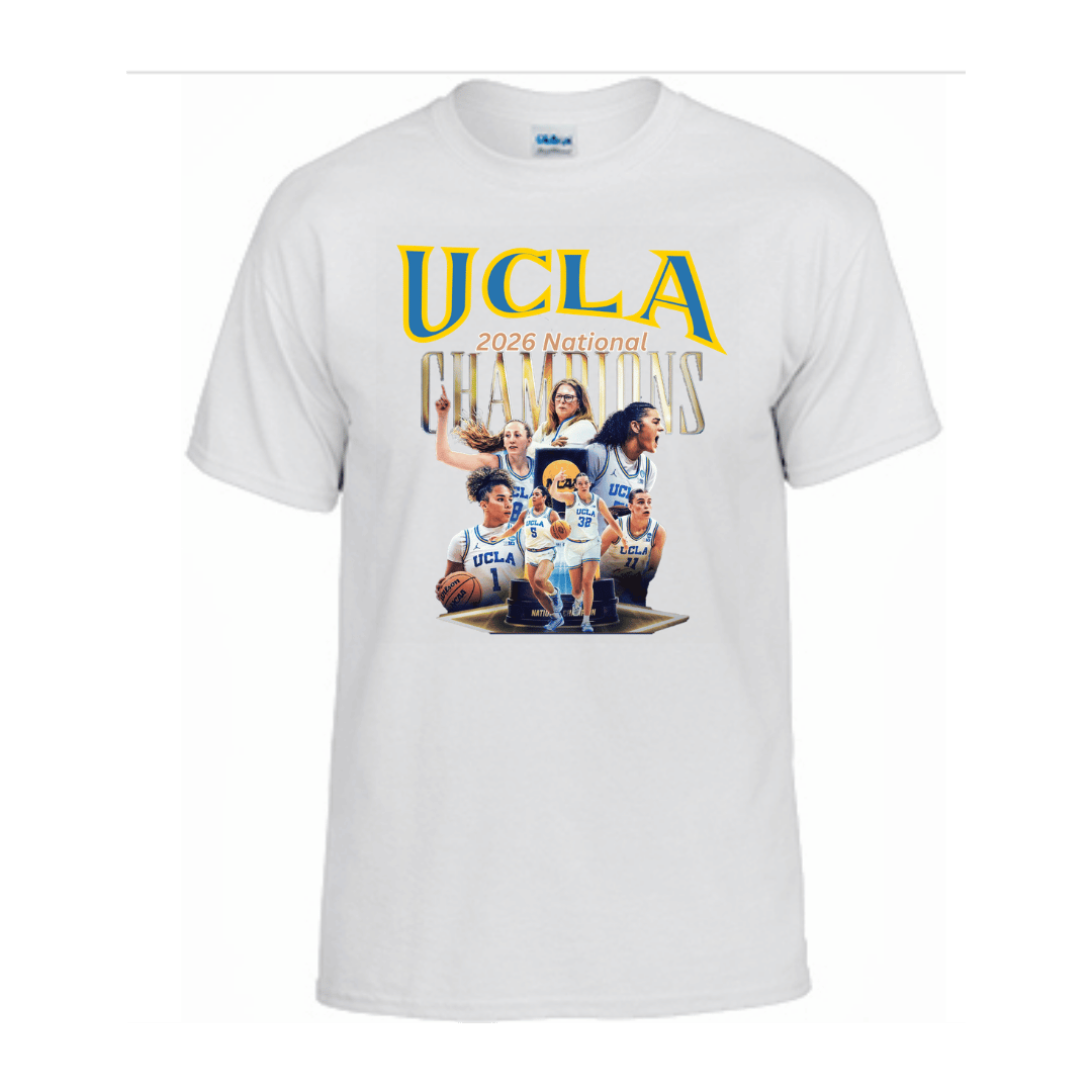 Unisex Short Sleeve T-Shirts (2026 UCLA Bruins Women's Basketball Championship Graphic Shirts)