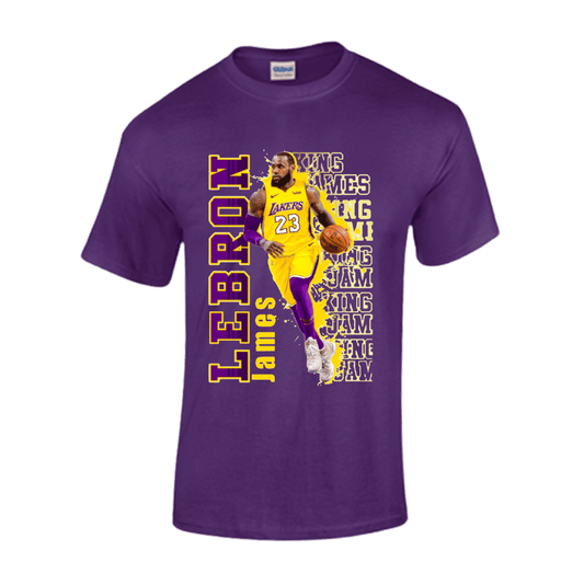 Unisex Short Sleeve T-Shirt (Lebron James LA Lakers)