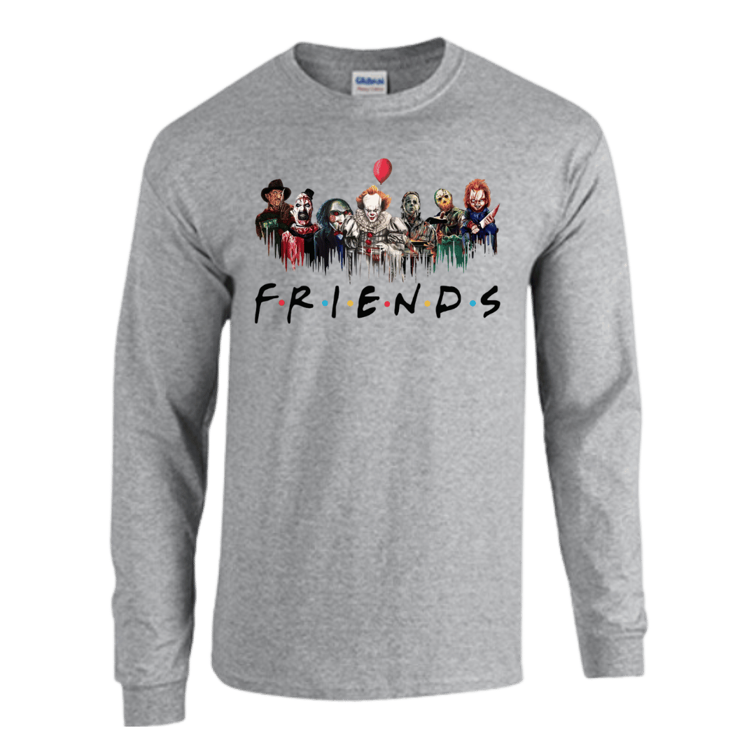 Unisex Short and Long Sleeve T-Shirt (Horror Icons FRIENDS)