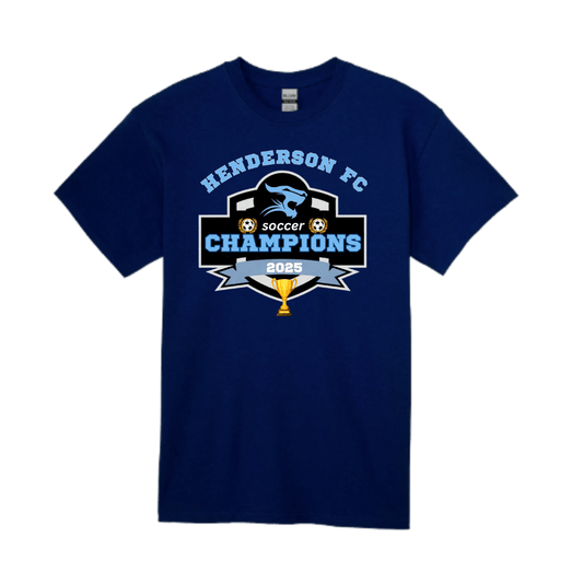 Unisex Short Sleeve T-Shirts (Henderson FC 2025 Championship Shirt)