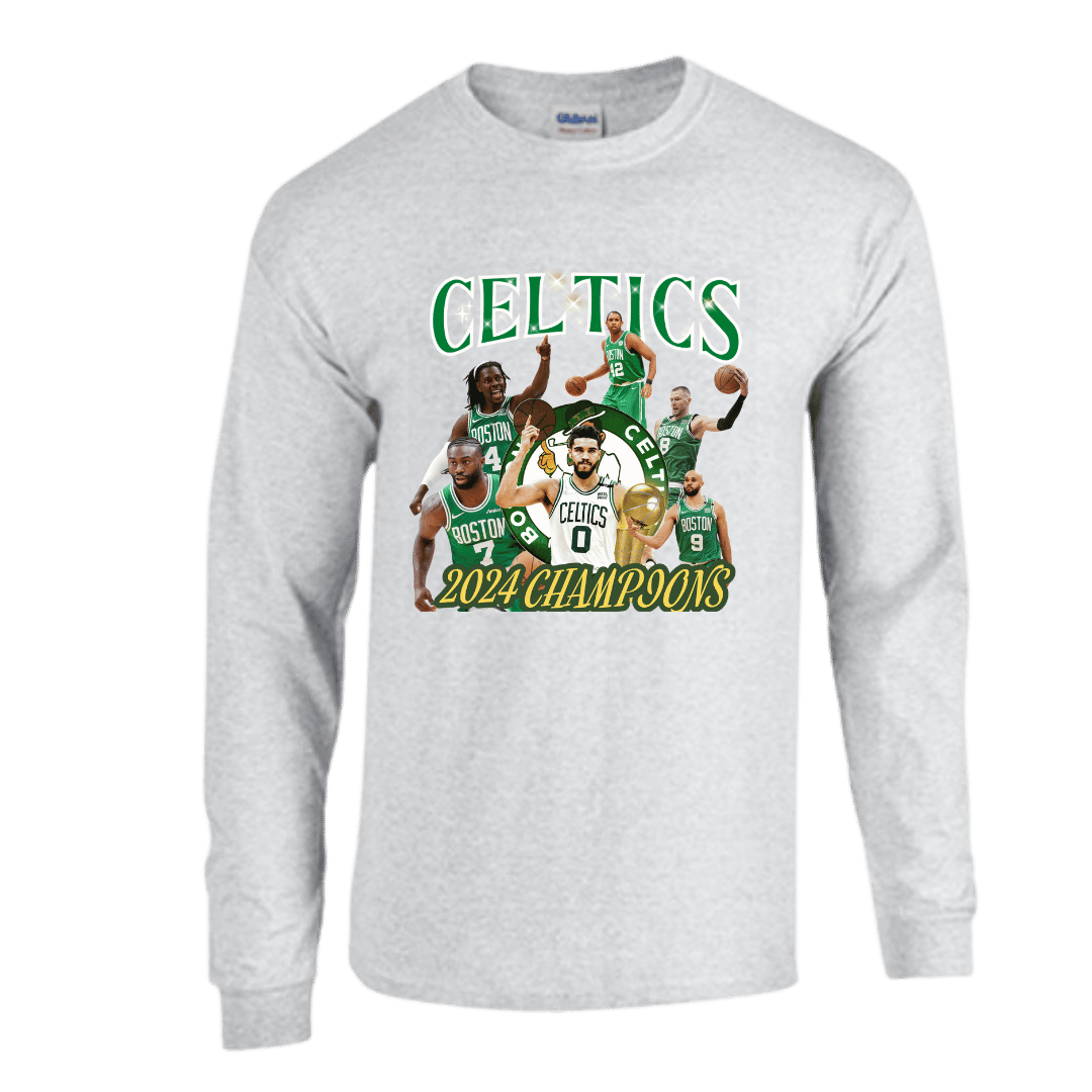 Unisex Short and Long Sleeve T-Shirt (23-24 Boston Celtics Championship BL shirts)