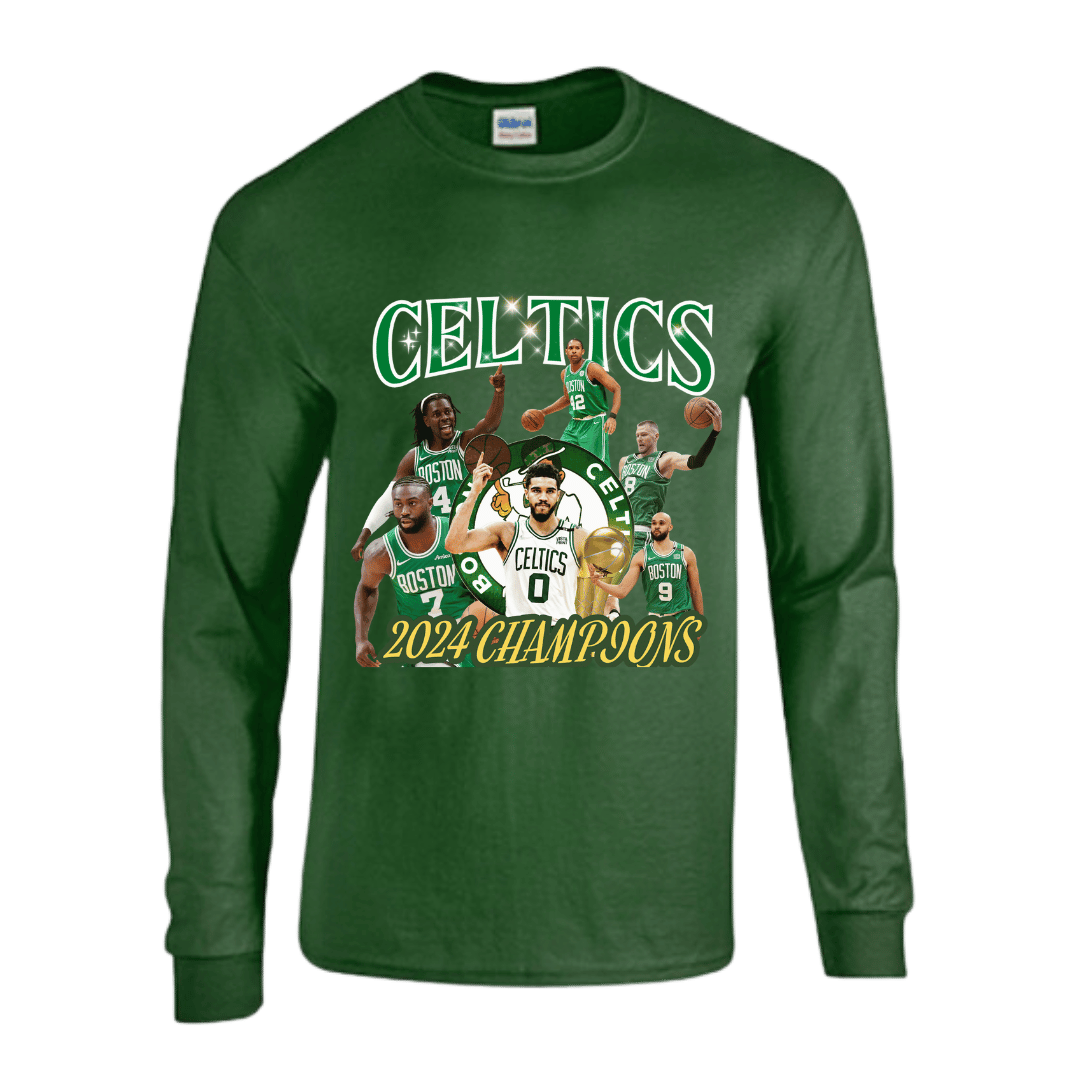 Unisex Short and Long Sleeve T-Shirt (23-24 Boston Celtics Championship BL shirts)
