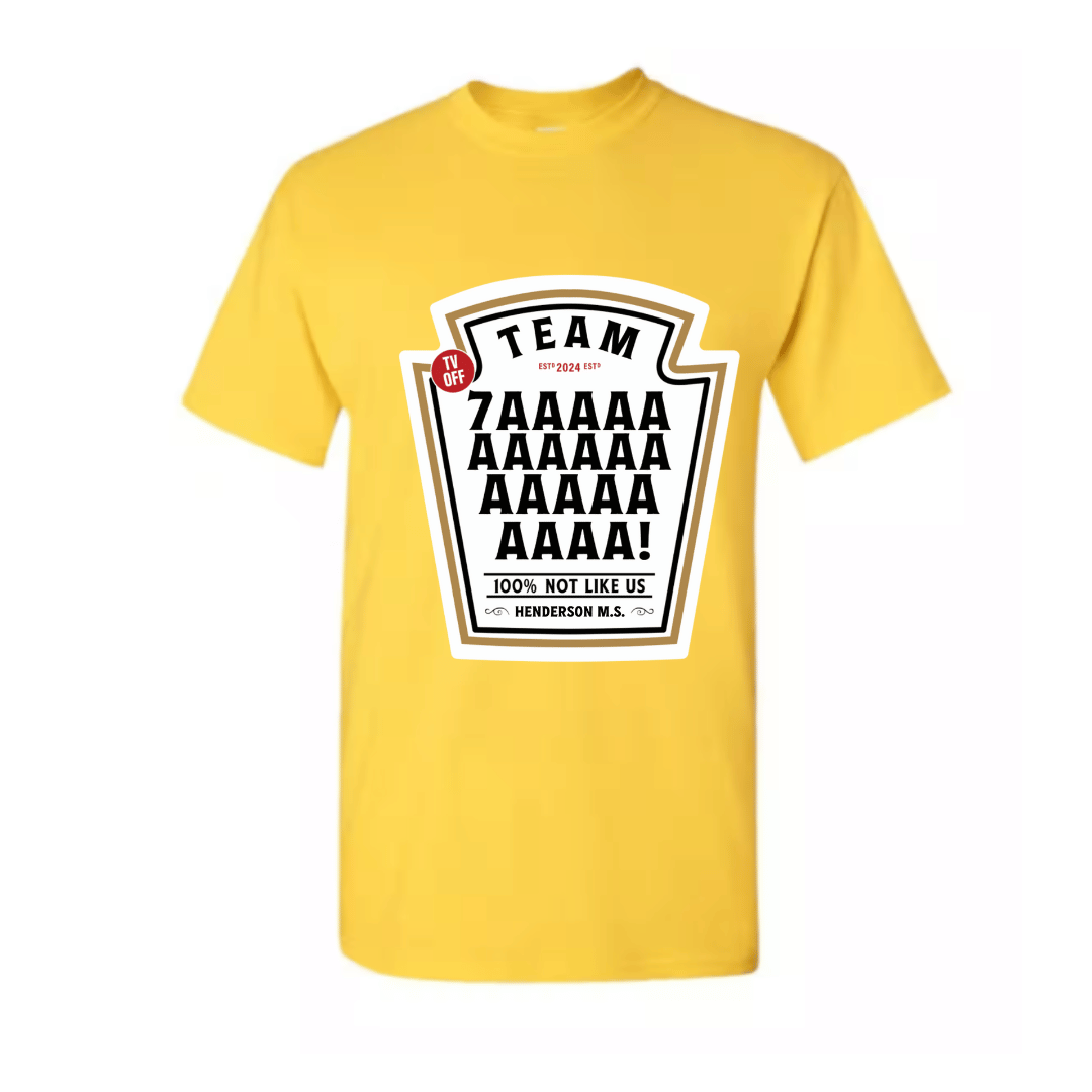 Unisex Short Sleeve T-Shirts (HMS Mustard inspired Shirts)
