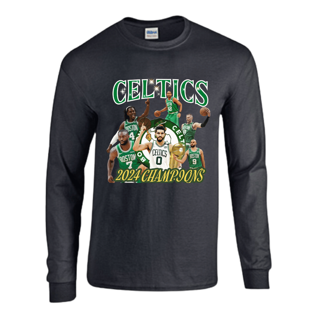 Unisex Short and Long Sleeve T-Shirt (23-24 Boston Celtics Championship BL shirts)