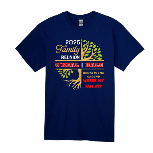 Unisex Short Sleeve T-Shirt (O'Neal/Hale,Hail,Haile 2025 Family Reunion Tee)