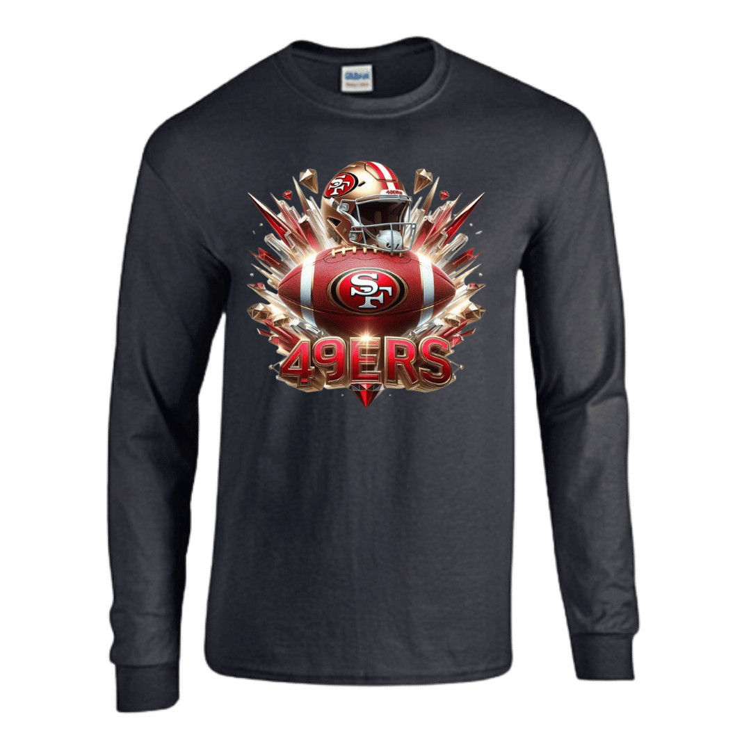 Unisex Short and Long Sleeve T-Shirt (SF 49ers Football)