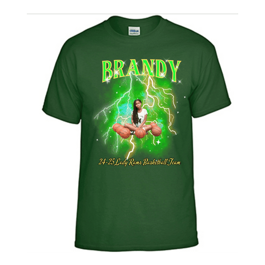 Unisex Short and Long Sleeve T-Shirt (Brandy 24-25 Lady Rams Basketball Graphic T-Shirt)
