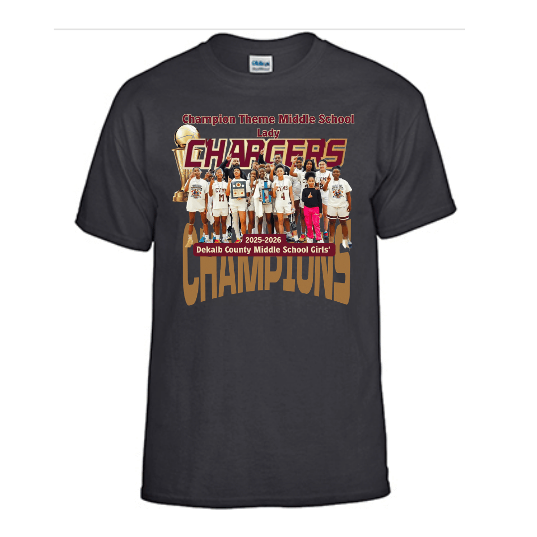 Unisex Short Sleeve T-Shirts (Champion Theme Middle School 2026 Championship Shirt)
