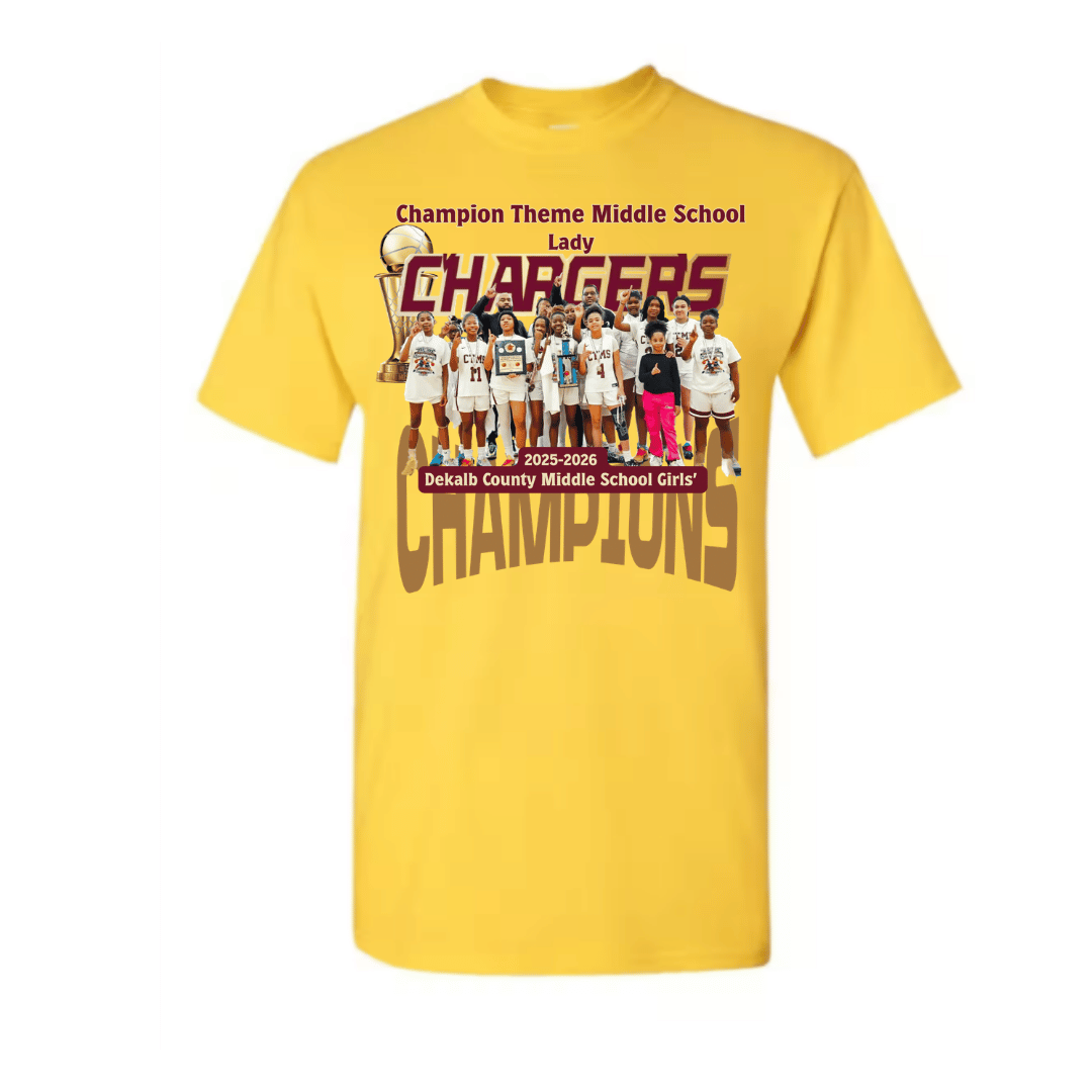 Unisex Short Sleeve T-Shirts (Champion Theme Middle School 2026 Championship Shirt)