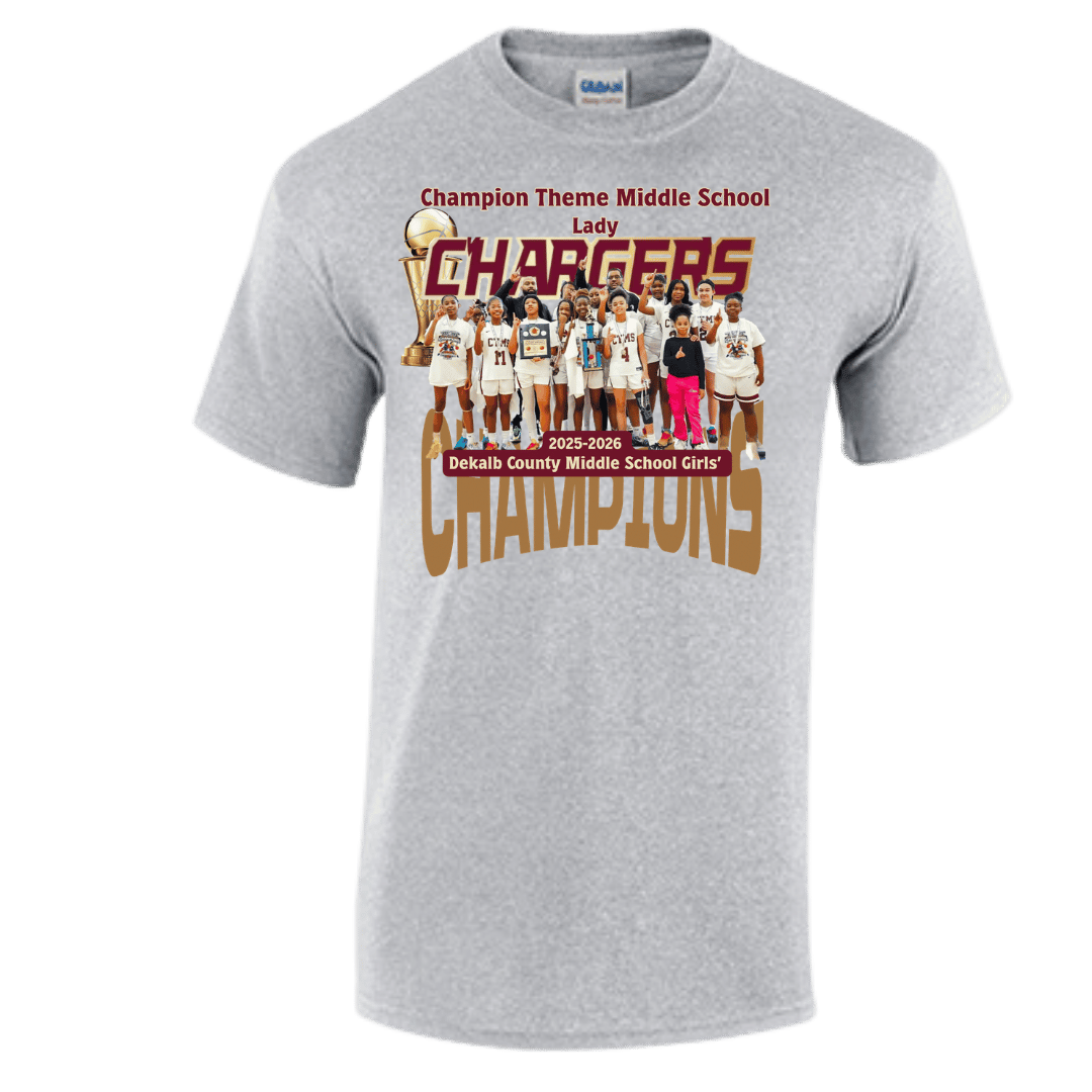 Unisex Short Sleeve T-Shirts (Champion Theme Middle School 2026 Championship Shirt)