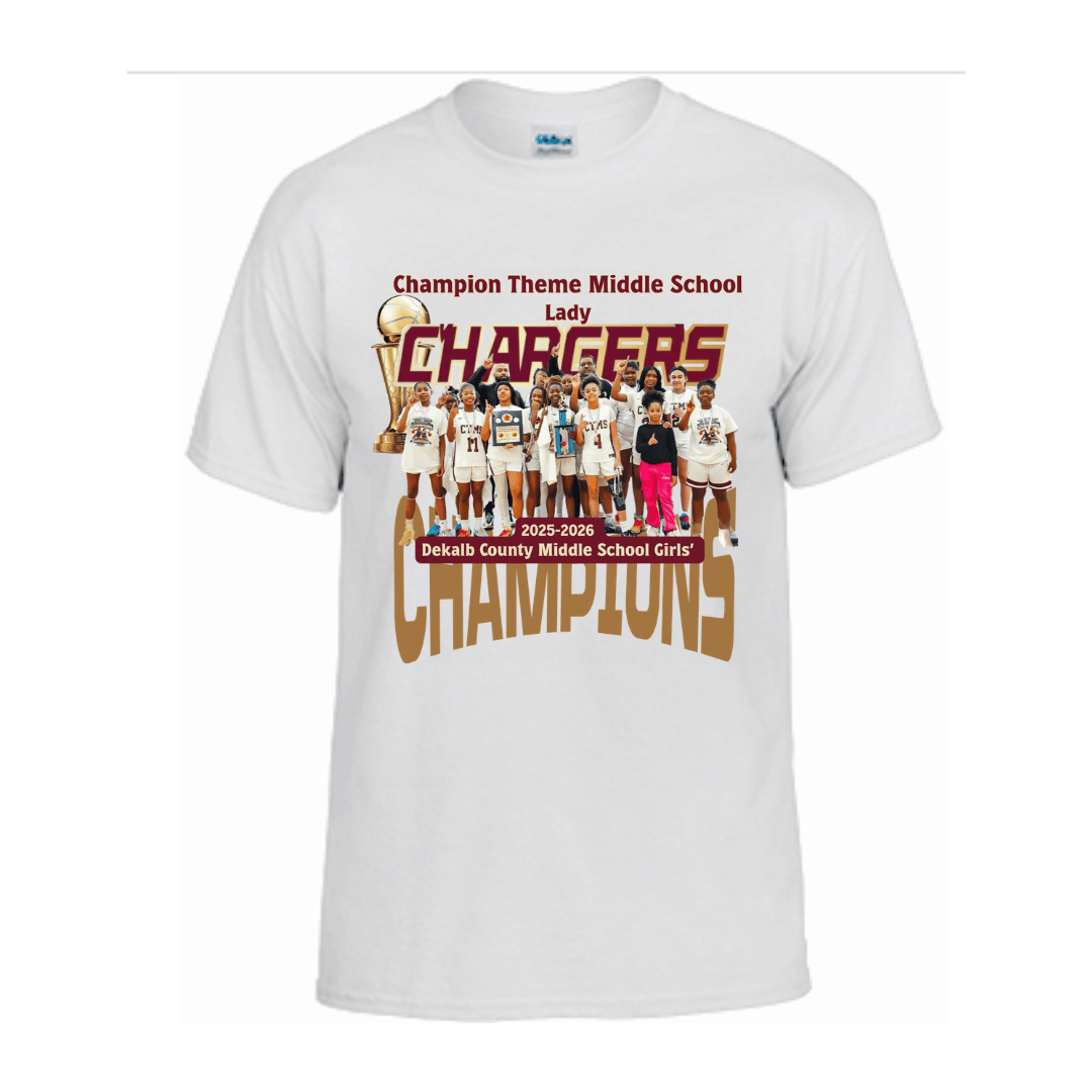 Unisex Short Sleeve T-Shirts (Champion Theme Middle School 2026 Championship Shirt)