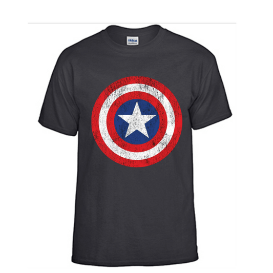Unisex Short Sleeve T-Shirt (Captain America Shield Tee, Independence Day Merch)