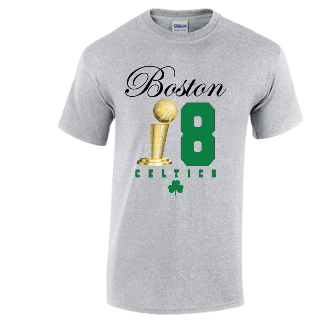 Unisex Short and Long Sleeve T-Shirt (Boston Celtics 18x Championship Shirt)