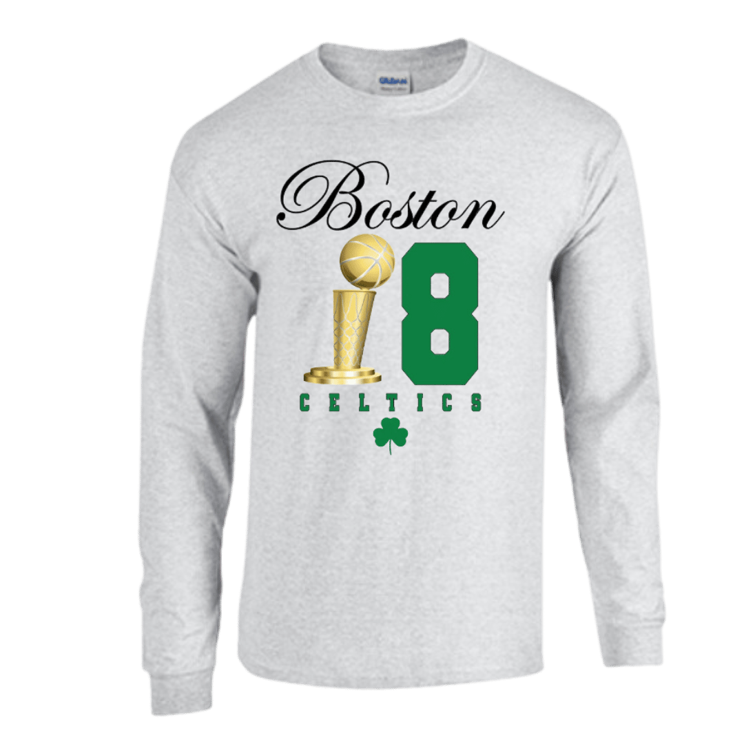 Unisex Short and Long Sleeve T-Shirt (Boston Celtics 18x Championship Shirt)