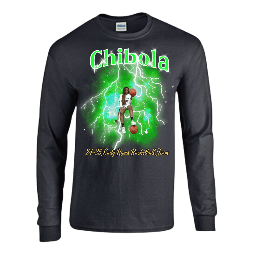 Unisex Short and Long Sleeve T-Shirt (Chibola 24-25 Lady Rams Basketball Graphic T-Shirt)