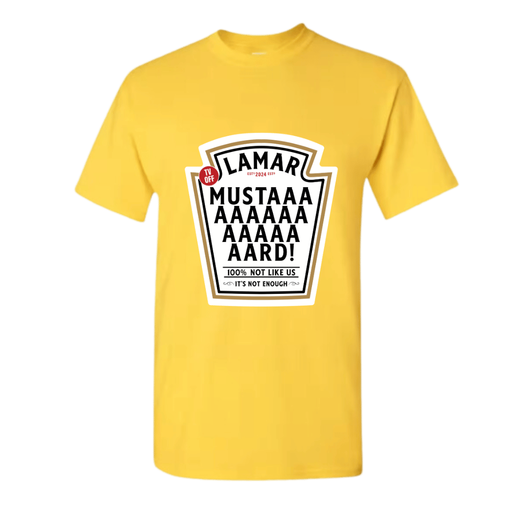 Unisex Short Sleeve T-Shirts (LAMAR Mustard MEME Shirts)