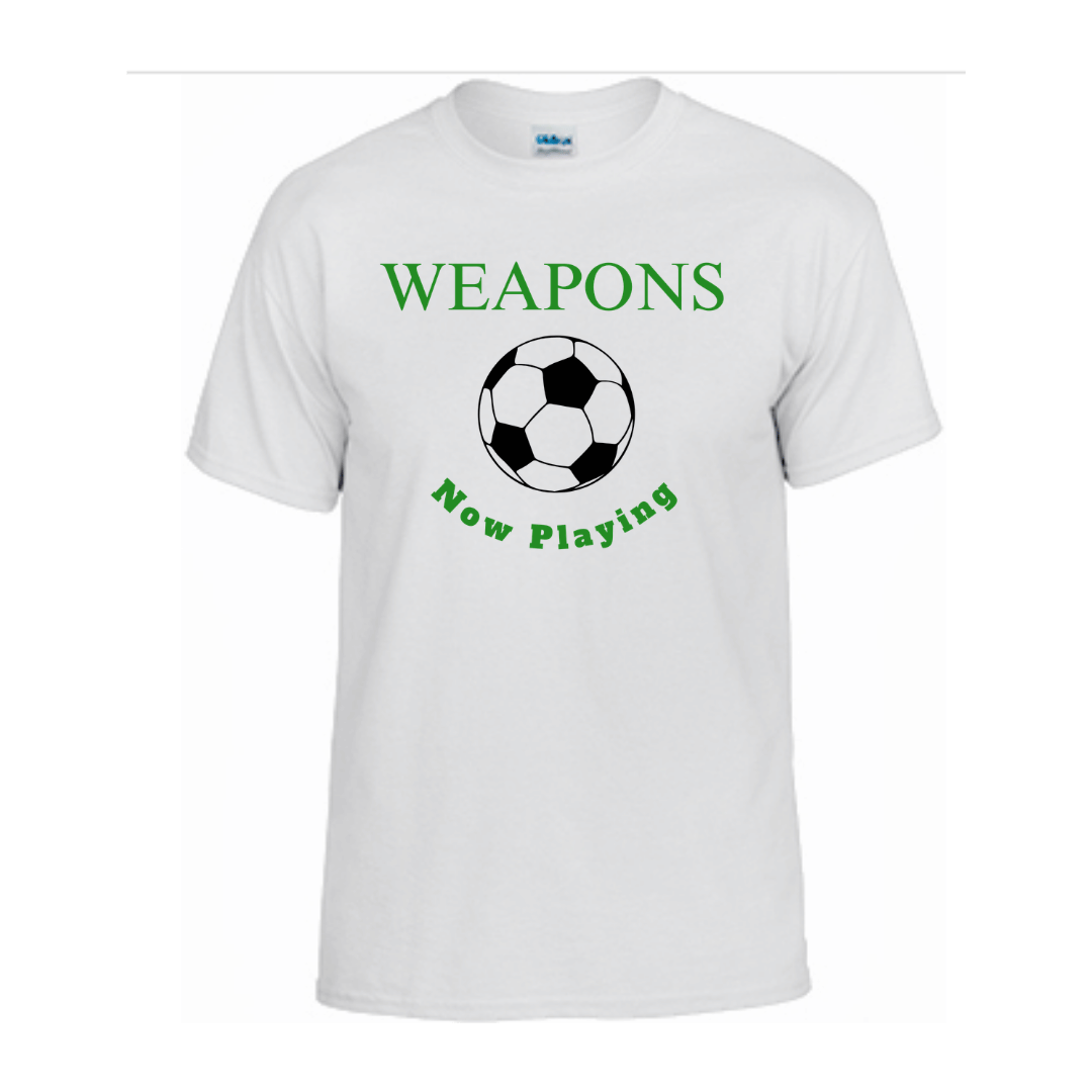 Unisex Short Sleeve T-Shirt (Freedom Rams Weapons inspired Soccer White Tee)