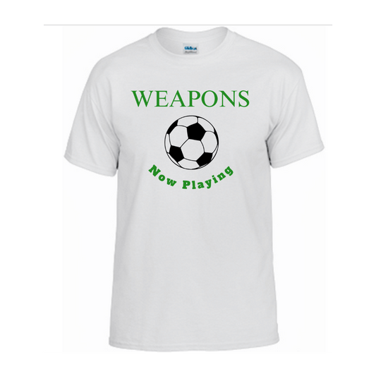 Unisex Short Sleeve T-Shirt (Freedom Rams Weapons inspired Soccer White Tee)