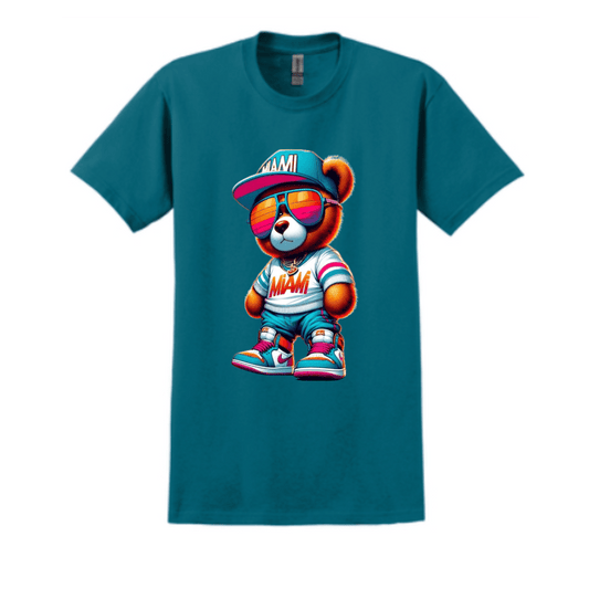 Unisex Short and Long Sleeve T-Shirt (Miami Bear)