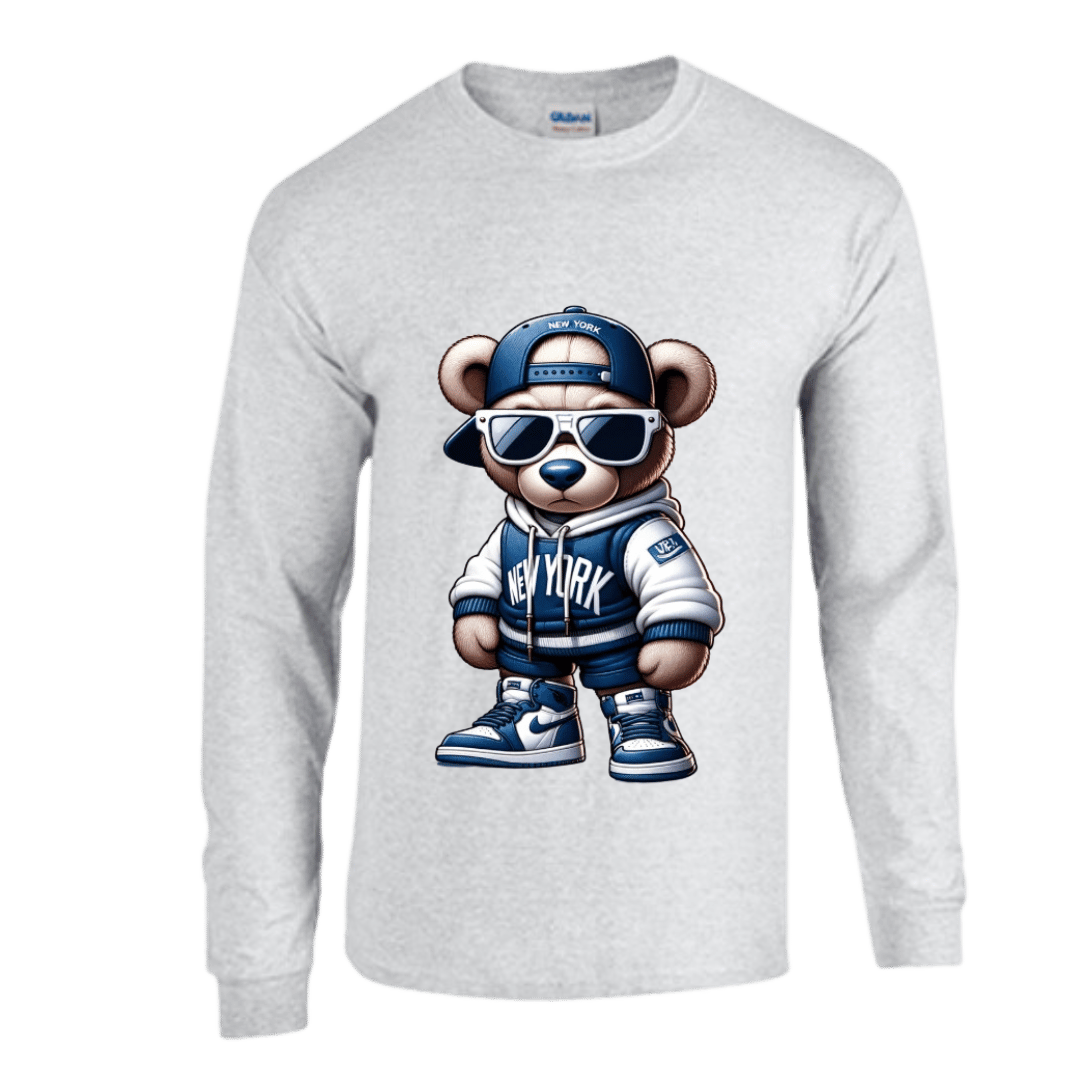 Unisex Short and Long Sleeve T-Shirt (New York Bear)