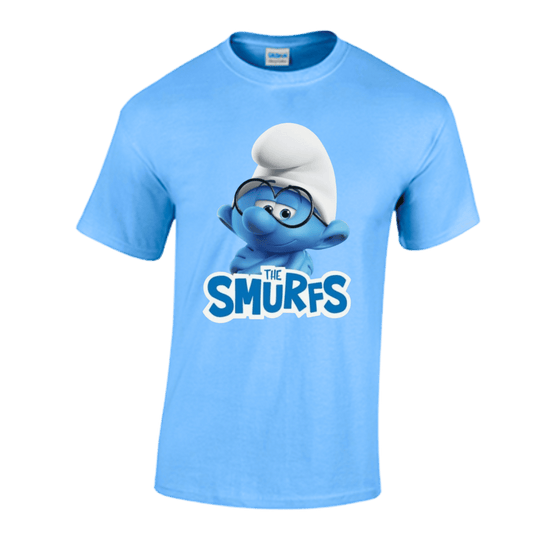 Unisex Short Sleeve T-Shirt (Smurfs "Brainy Smurf" Movie Tees)