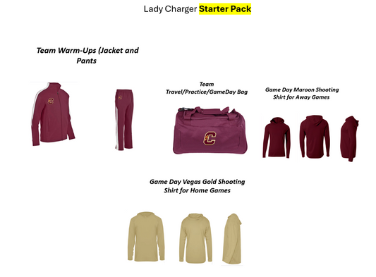 Lady Chargers Basketball Three Sports Packages (Starter Package, All-Star Package, and Charger Package)