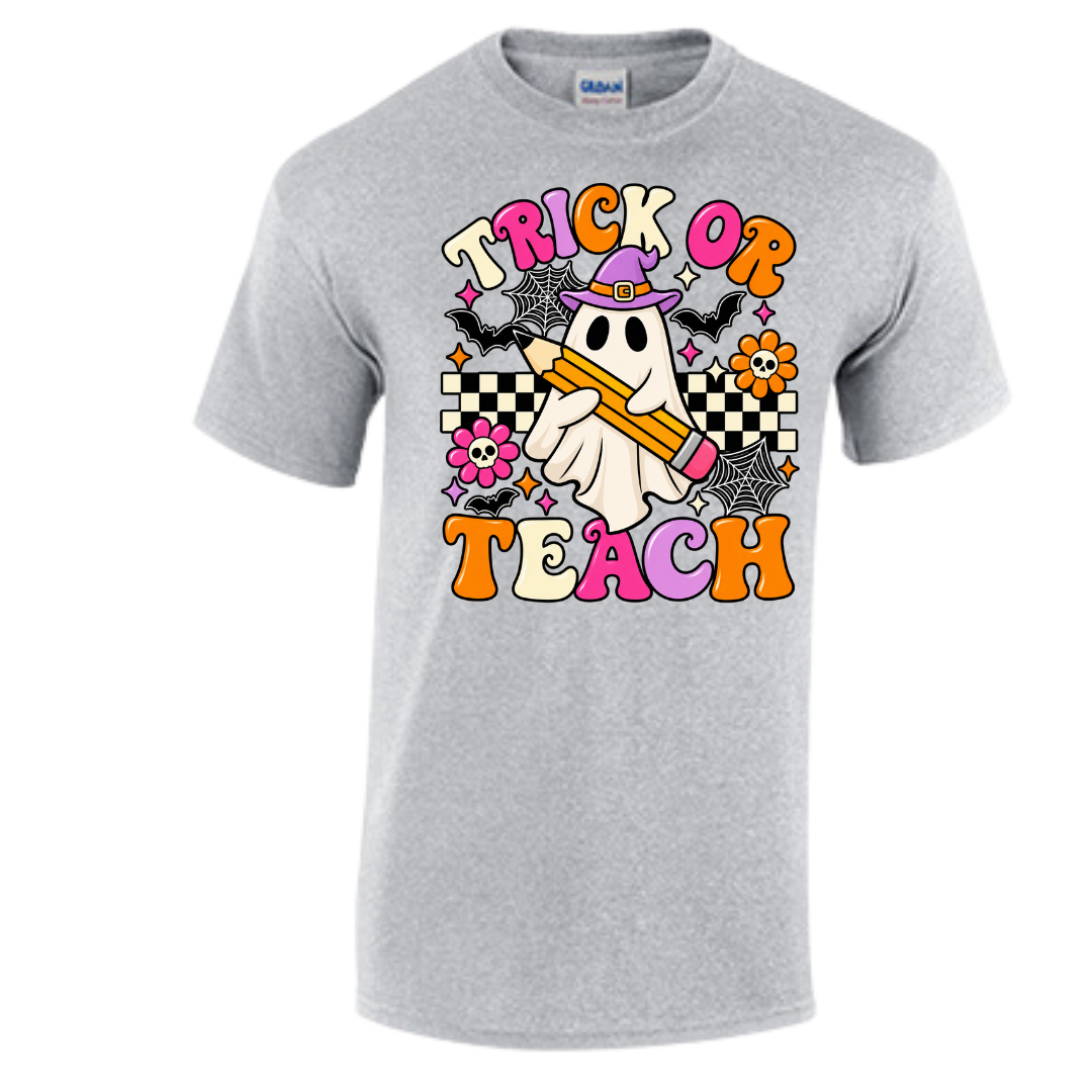 Unisex Short and T-Shirt (Trick or Teach Halloween T-Shirts)
