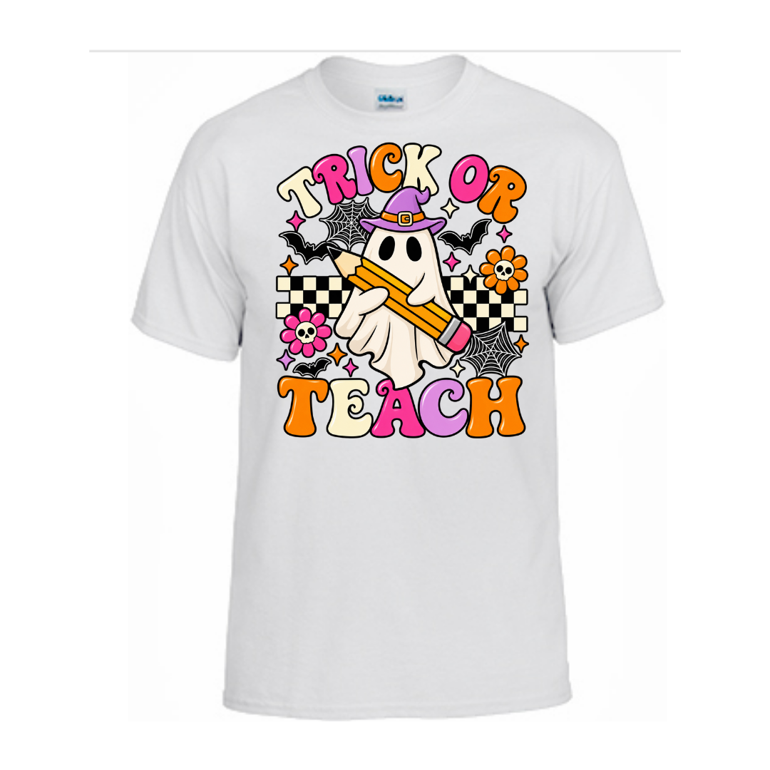 Unisex Short and T-Shirt (Trick or Teach Halloween T-Shirts)