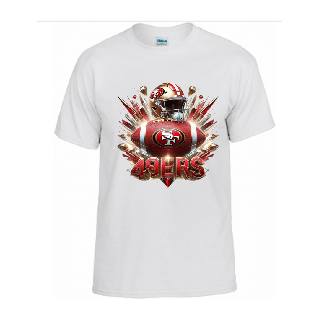 Unisex Short and Long Sleeve T-Shirt (SF 49ers Football)
