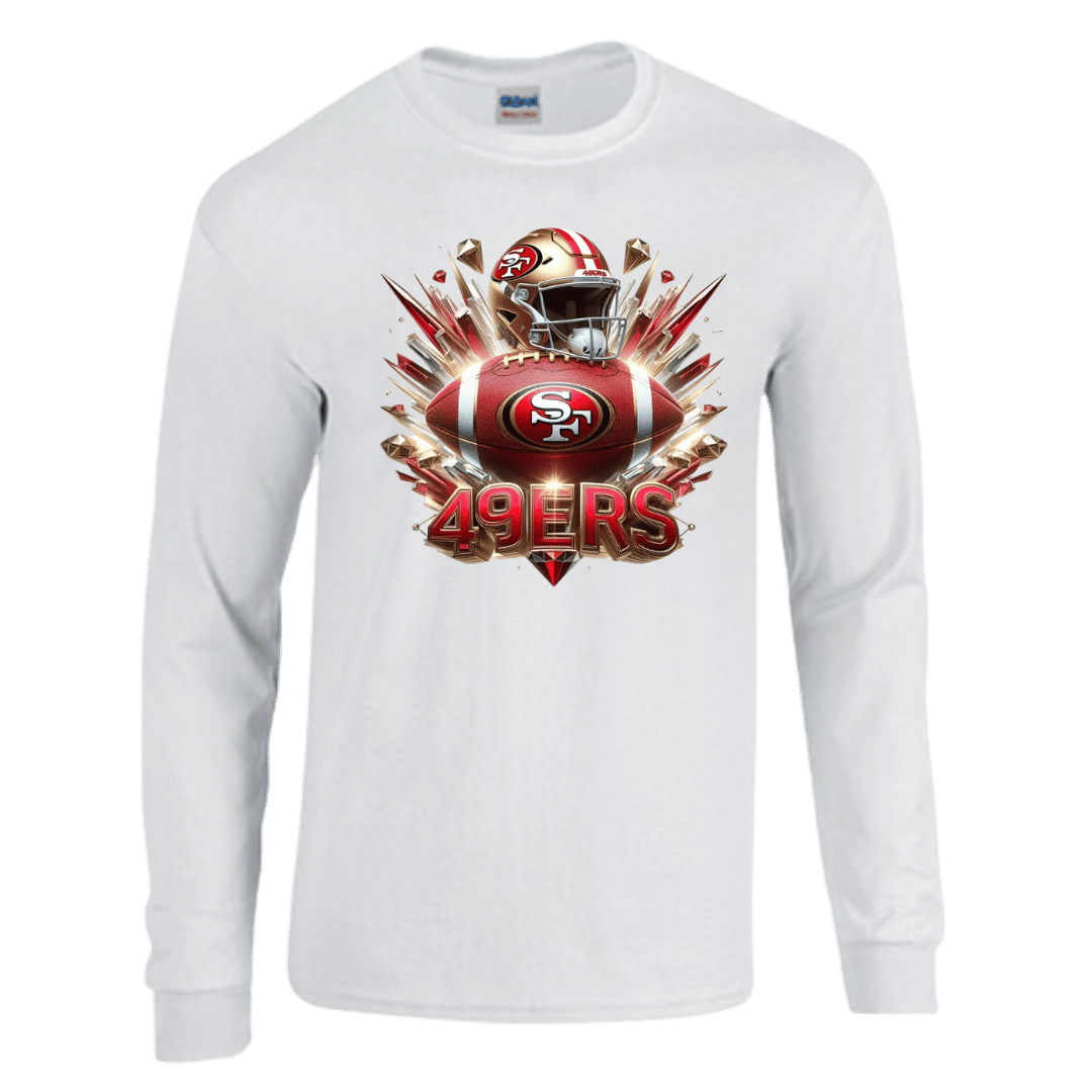 Unisex Short and Long Sleeve T-Shirt (SF 49ers Football)
