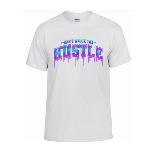 Unisex Short Sleeve T-Shirt (Cant Knock the Hustle White Tee)